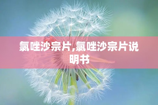 氯唑沙宗片,氯唑沙宗片说明书