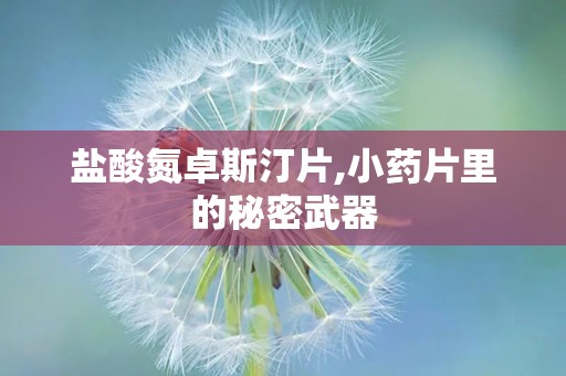 盐酸氮卓斯汀片,小药片里的秘密武器