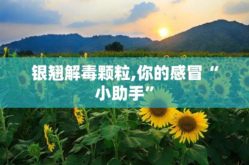 银翘解毒颗粒,你的感冒“小助手”