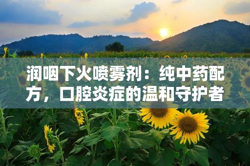 润咽下火喷雾剂：纯中药配方，口腔炎症的温和守护者